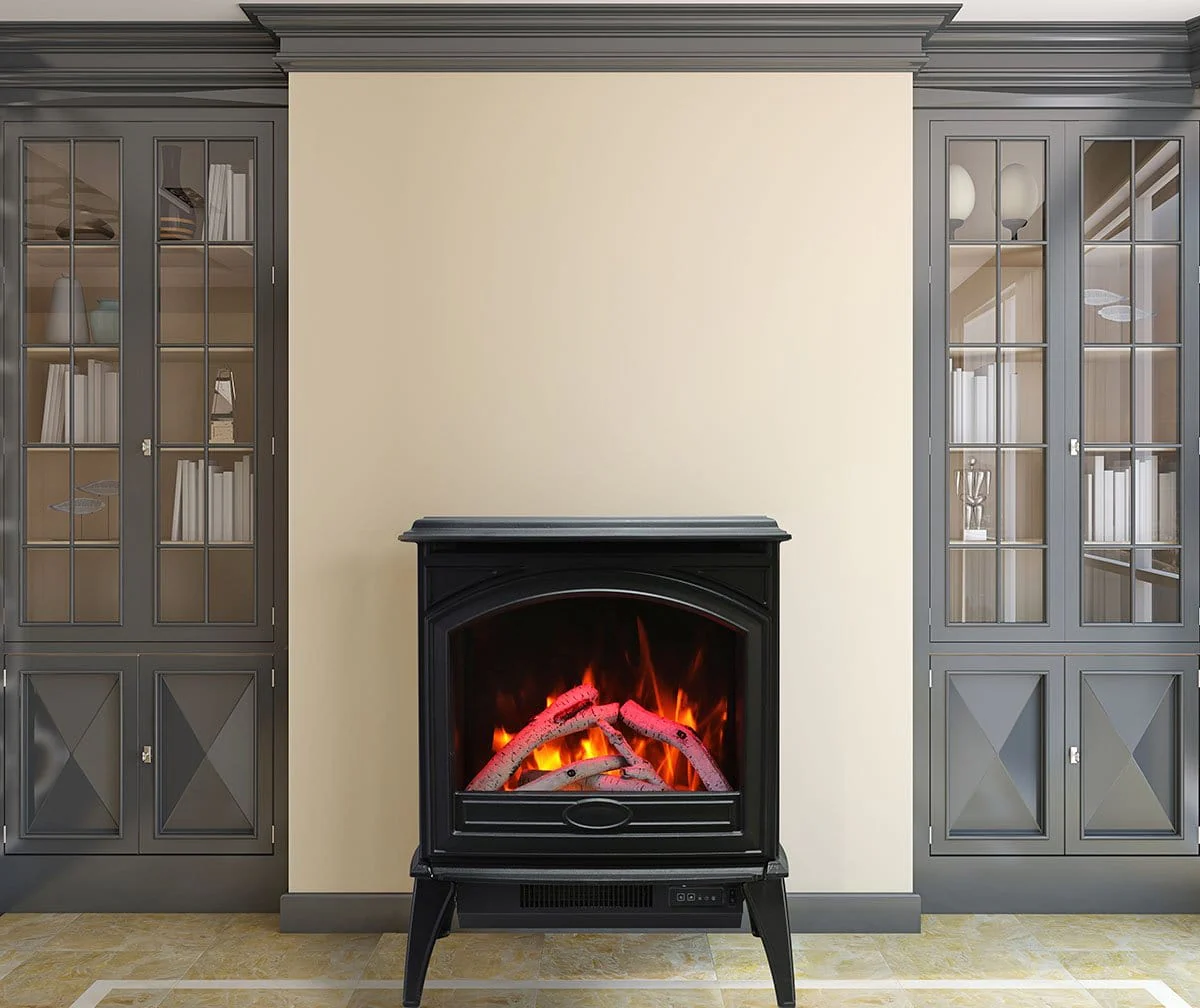 Amantii Lynwood E-70 Cast Iron Freestand Electric Fireplace - Image 3