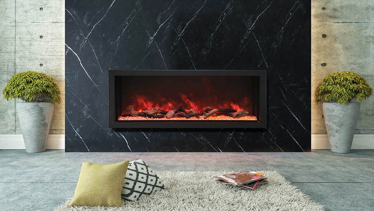 Amantii Panorama Deep Extra Tall 60 Indoor / Outdoor Built-in Electric Fireplace - Image 3