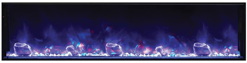 Amantii Panorama Deep Extra Tall 72 Indoor / Outdoor Built-in Electric Fireplace