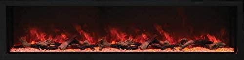 Amantii Panorama Deep Extra Tall 88 Indoor / Outdoor Built-in Electric Fireplace