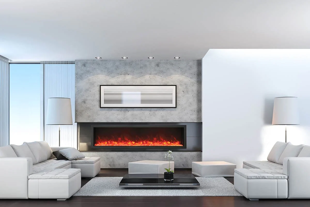 Amantii Panorama Deep Extra Tall 88 Indoor / Outdoor Built-in Electric Fireplace - Image 3