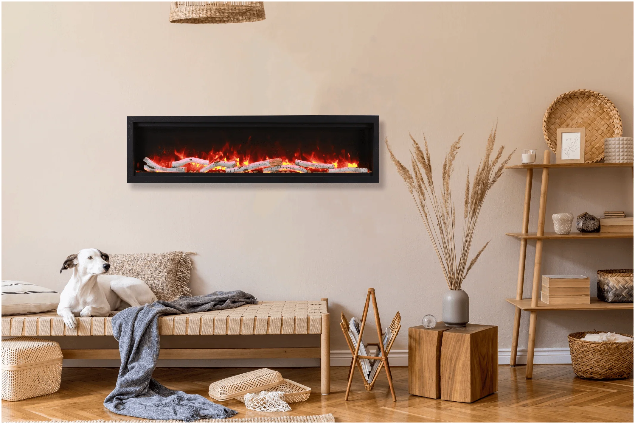 Amantii Symmetry Bespoke 42 Indoor / Outdoor Built-in Electric Fireplace - Image 9
