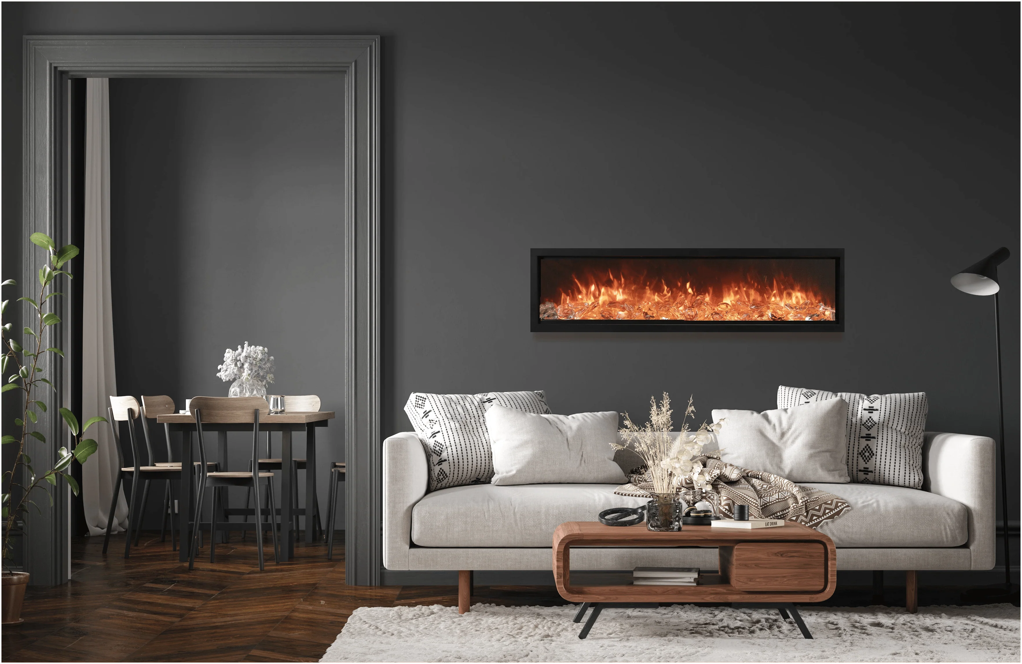 Amantii Symmetry Bespoke 88 Indoor / Outdoor Built-in Electric Fireplace - Image 10