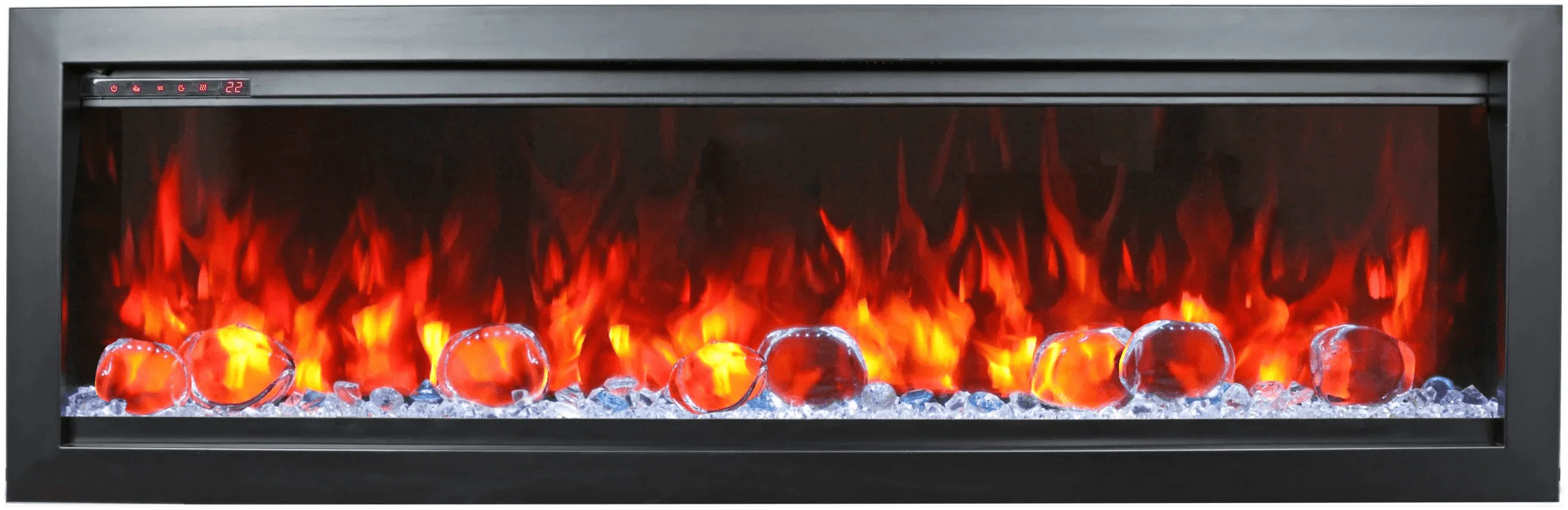 Amantii Symmetry Bespoke 88 Indoor / Outdoor Built-in Electric Fireplace - Image 7