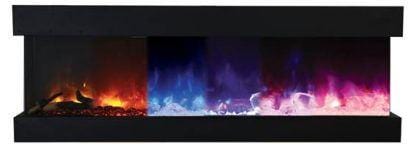 Amantii Symmetry Clean Face 100 Electric Fireplace Built-In Log & Glass w/ Surround - Image 4