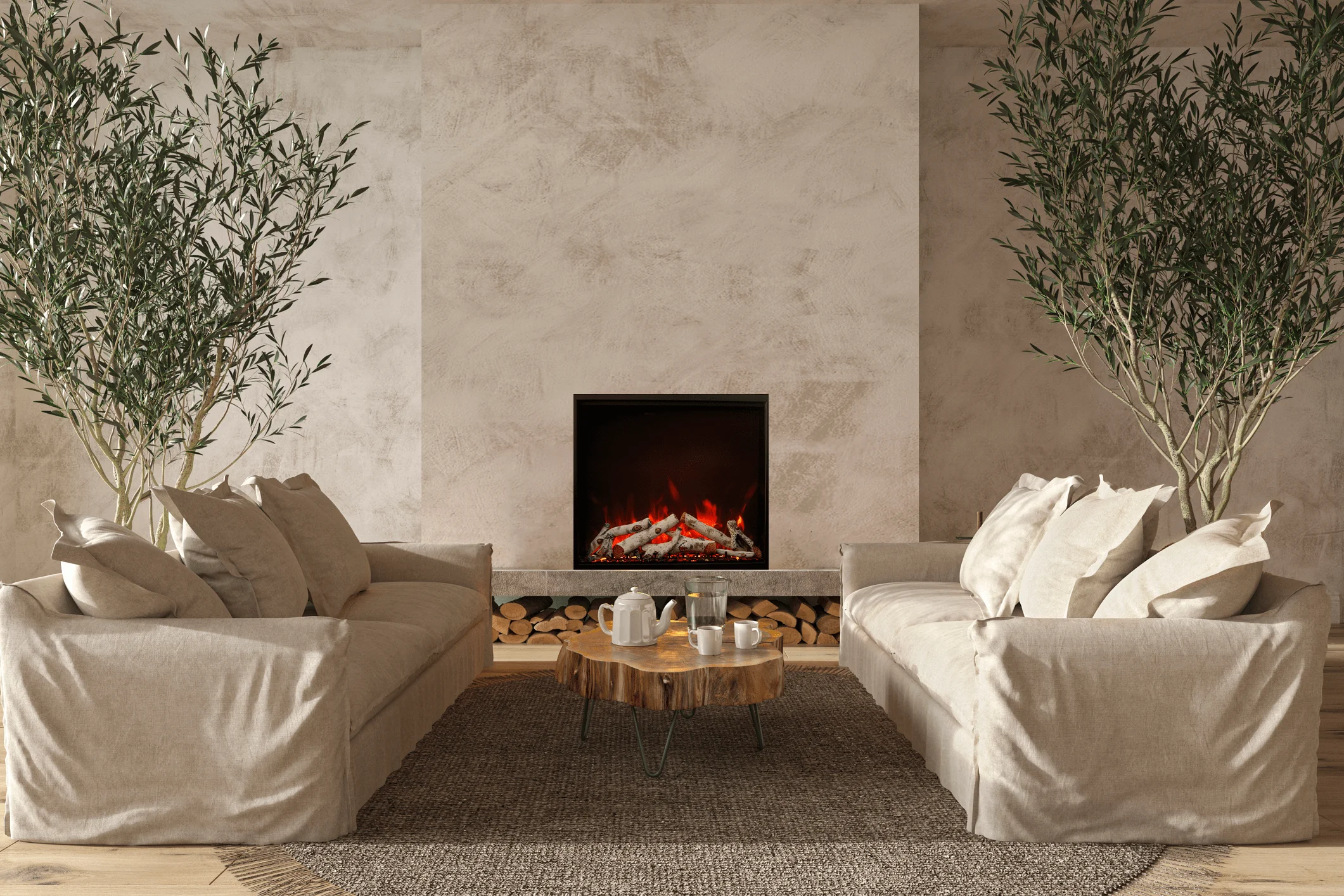 Amantii Traditional Bespoke 30 Indoor/Outdoor Electric Insert Fireplace - Image 7