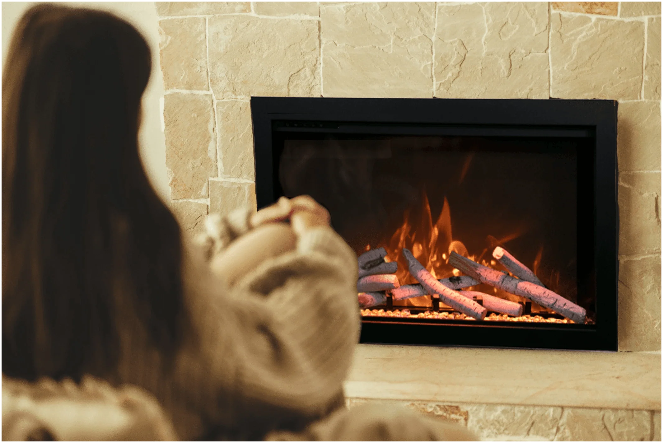 Amantii Traditional Bespoke 30 Indoor/Outdoor Electric Insert Fireplace - Image 9