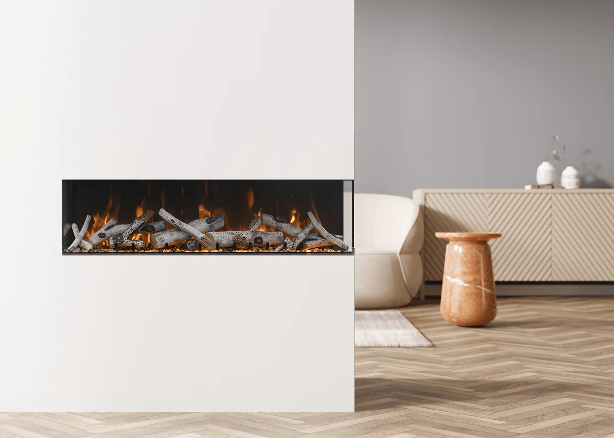 Amantii Tru-View Extra Tall Lumina 88 3-sided Indoor / Outdoor Electric Fireplace - Image 2