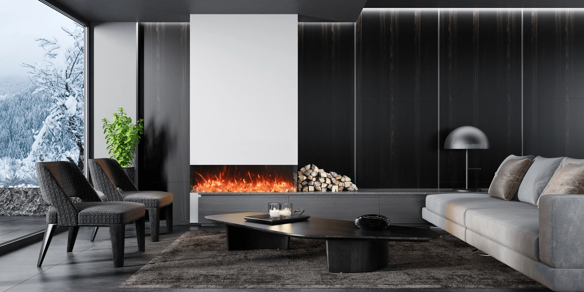 Amantii TruView Bespoke 45 Indoor / Outdoor Electric Fireplace - Image 12