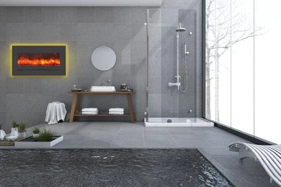Amantii Wall/Flush-Mount 34" Electric Fireplace w/ Steel Surround - Image 3