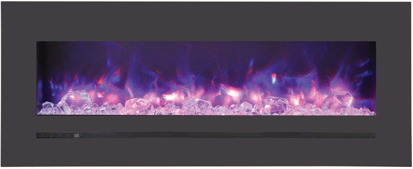 Amantii Wall/Flush-Mount 48" Electric Fireplace w/ Steel Surround