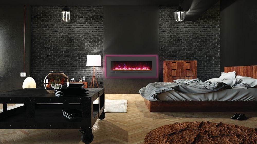 Amantii Wall/Flush-Mount 48" Electric Fireplace w/ Steel Surround - Image 3
