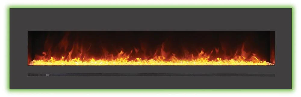 Amantii Wall/Flush-Mount 72" Electric Fireplace w/ Steel Surround