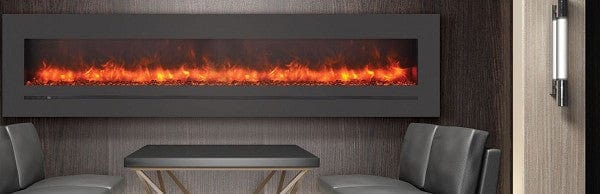 Amantii Wall/Flush-Mount 88" Electric Fireplace w/ Steel Surround - Image 8
