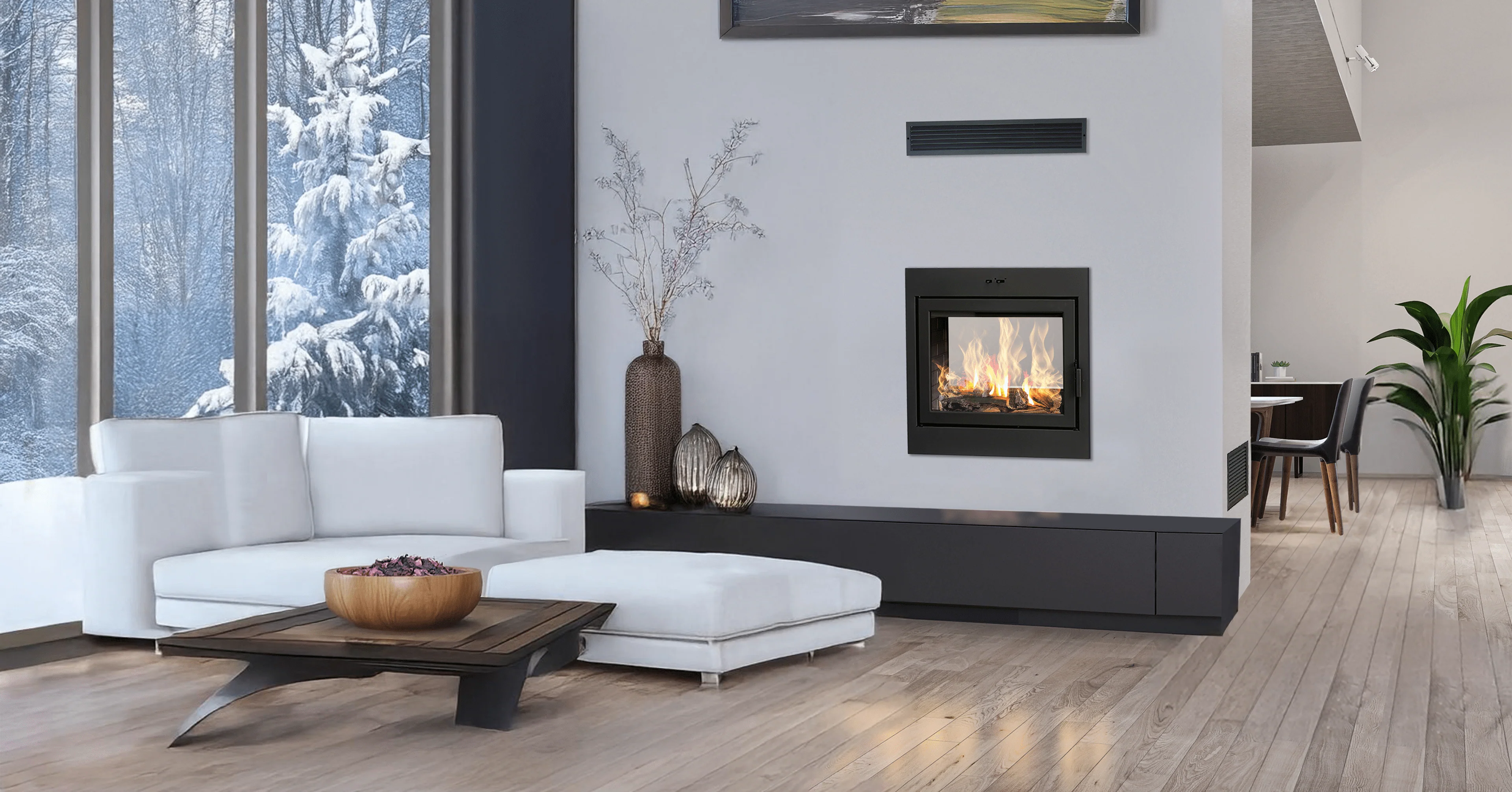 Ambiance Fireplaces Astro Duo 38 See-Through Wood Fireplace - Image 4