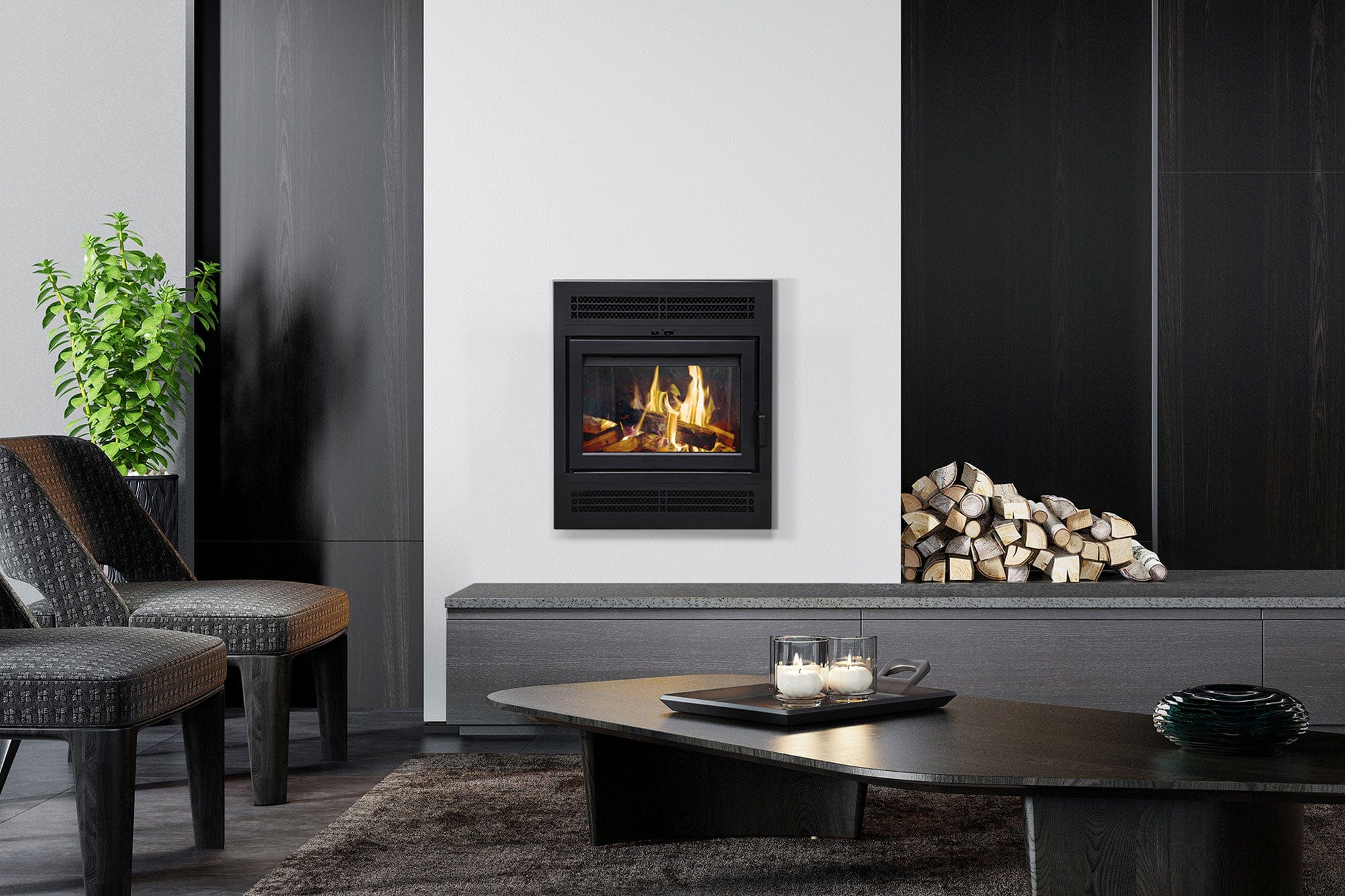 Ambiance Fireplaces Elegance 30 Wood Fireplace (Rectangular Door) - Image 4