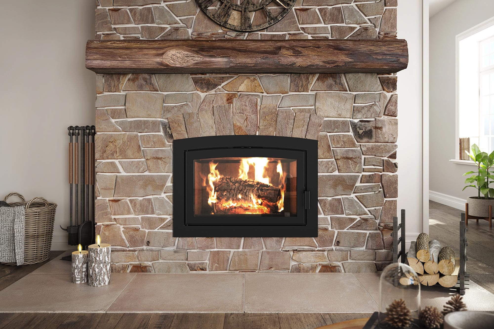 Ambiance Fireplaces Elegance 36 Wood Fireplace (Arched Door) - Image 2