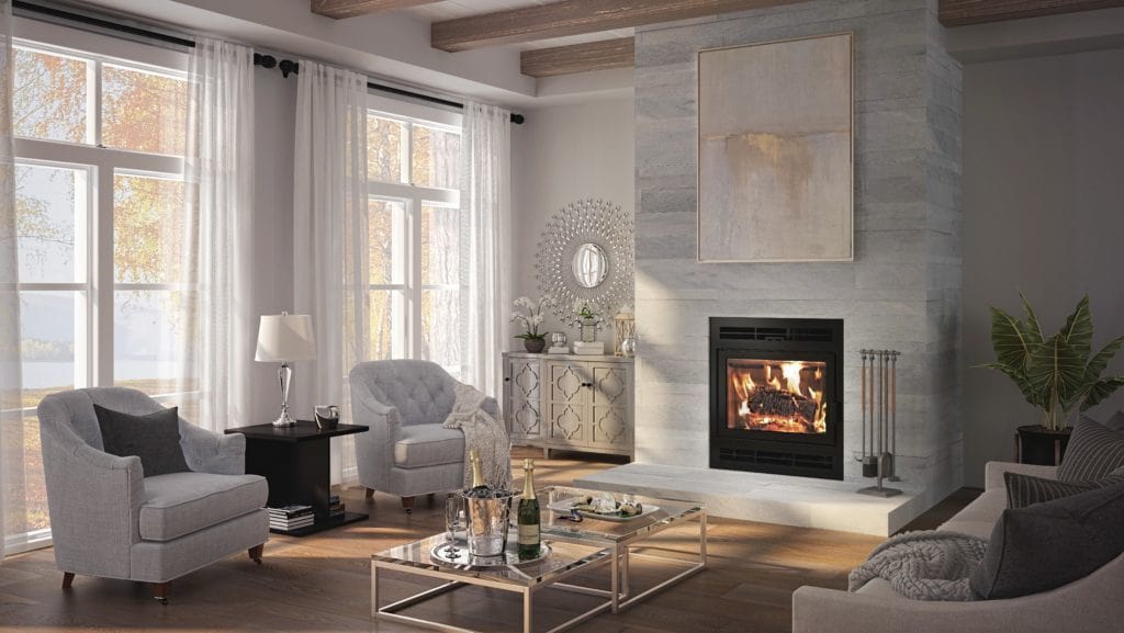 Ambiance Fireplaces Elegance 40 Wood Fireplace (Rectangular Door) - Image 2