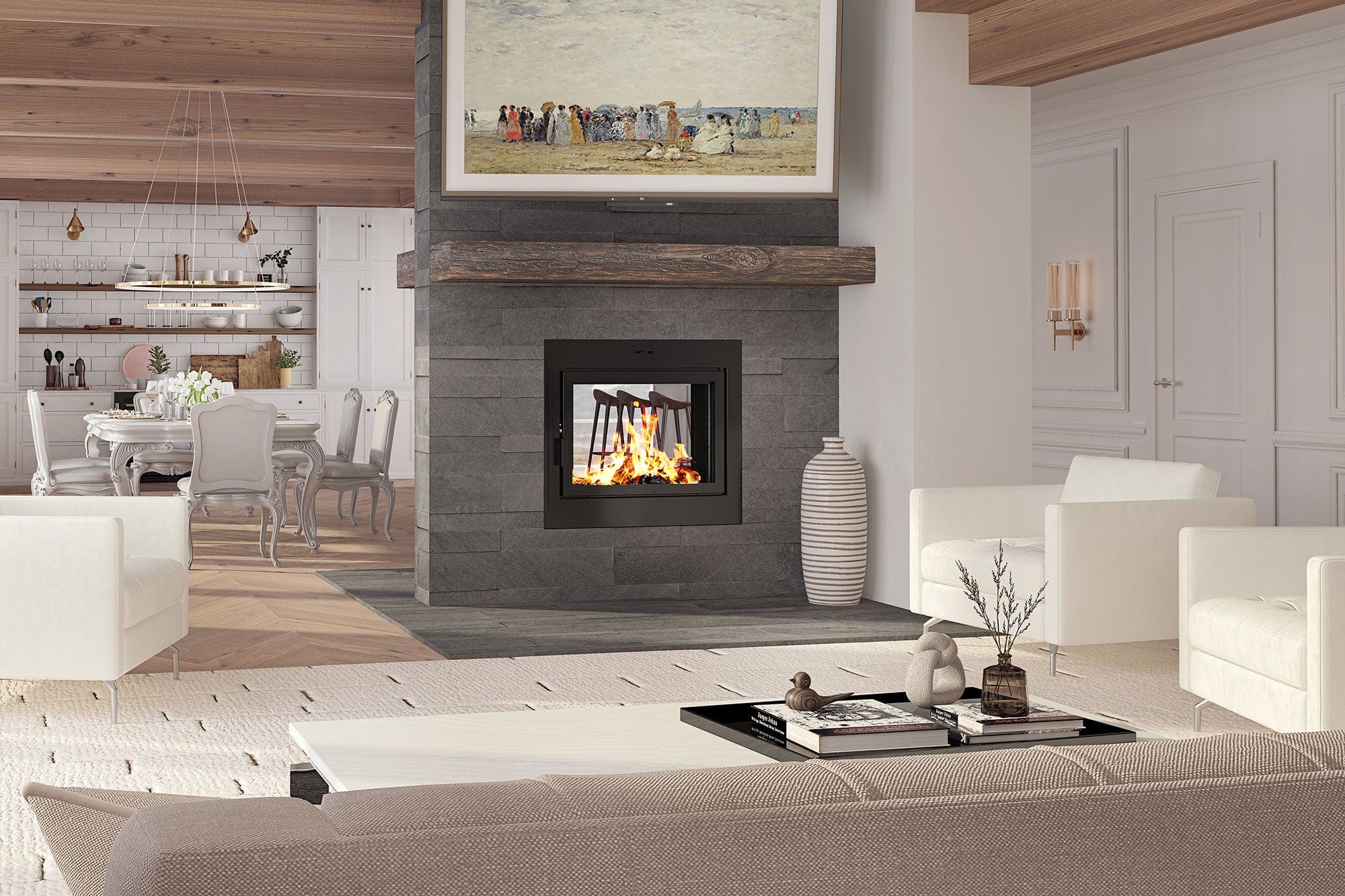 Ambiance Fireplaces Elegance 42 See-Thru Built-in Wood Fireplace - Image 4