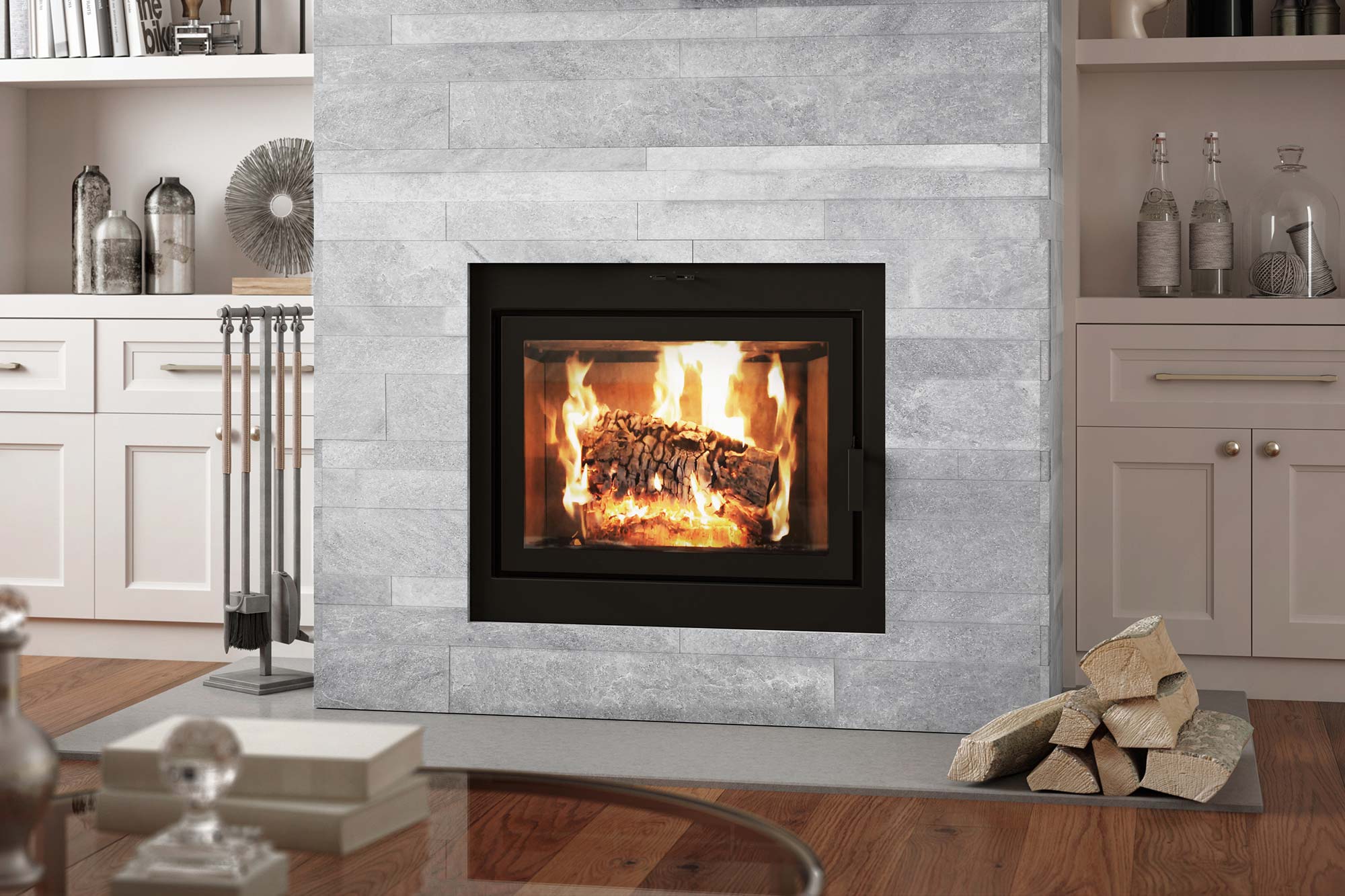 Ambiance Fireplaces Elegance 42 Wood Fireplace (Rectangular Door) - Image 2