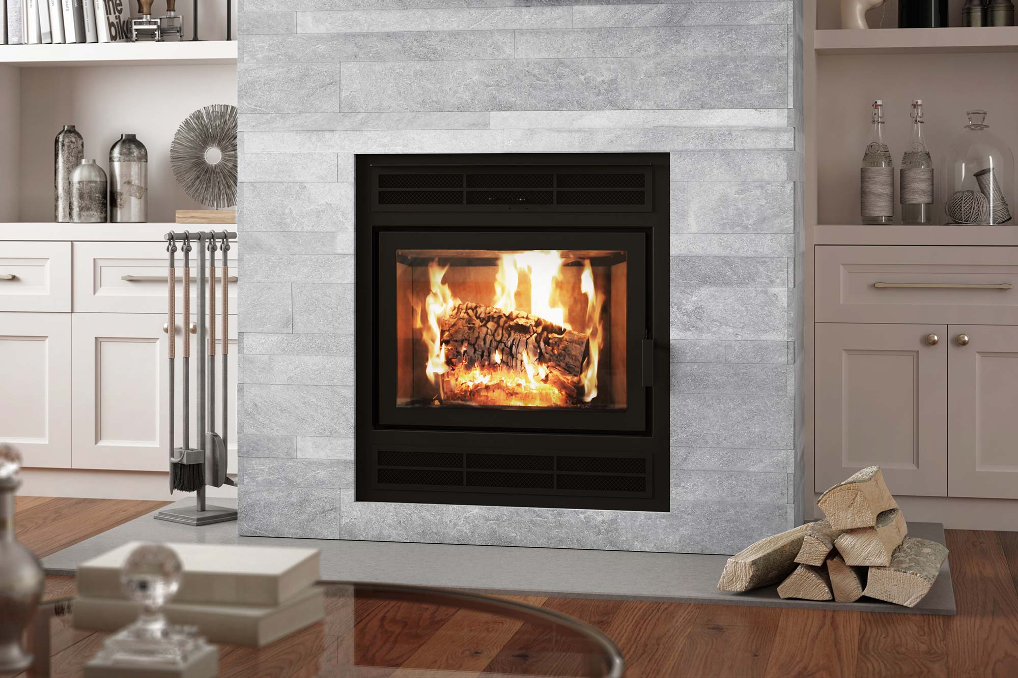 Ambiance Fireplaces Elegance 42 Wood Fireplace (Rectangular Door) - Image 3