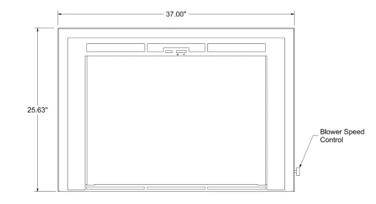 Ambiance Fireplaces Metallic Black Surround 37” X 25 1/2” (Flair 34) - UWB400