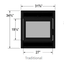 Ambiance Fireplaces Metallic Black Traditional Surround (Astra 32/38) - 3238ATFA-11