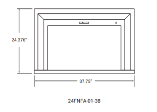 Ambiance Fireplaces Surround 38” X 24” (Fusion 24) - 24FNFA-01-38