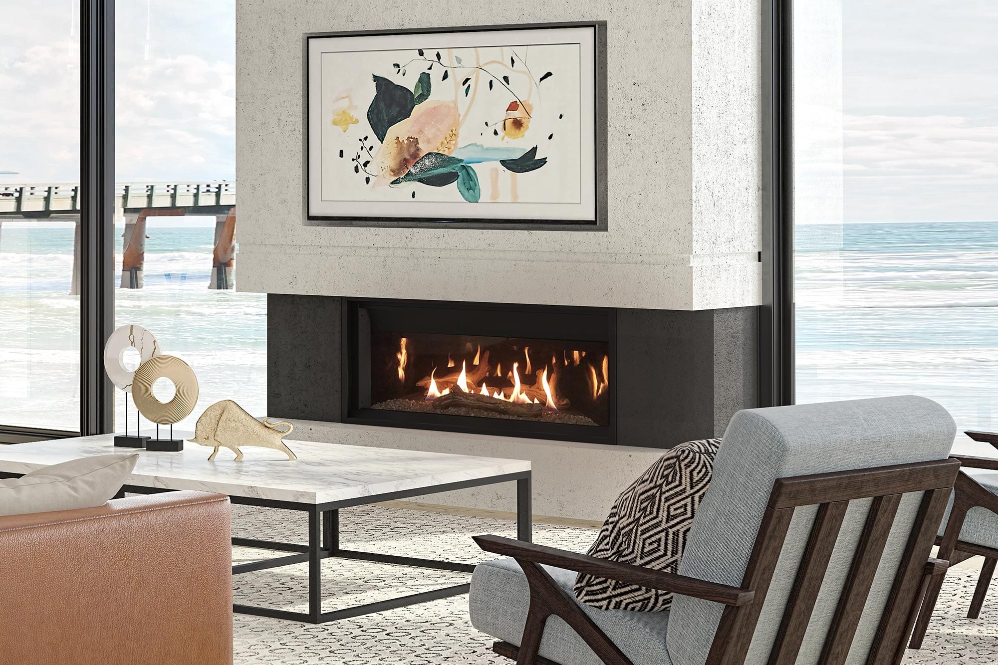 Ambiance Fireplaces Illusion 47 Linear Gas Fireplace - Image 2