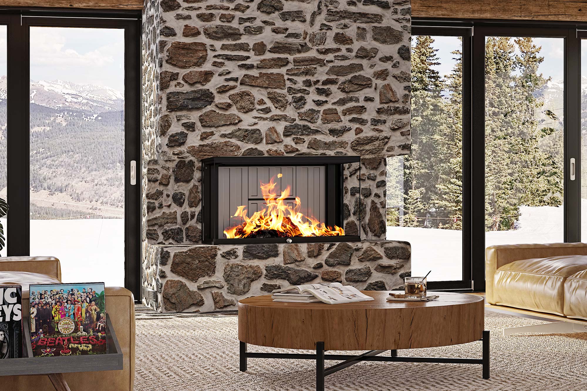 Ambiance Luxus Bay 32 Zero-Clearance Wood Fireplace - Image 2