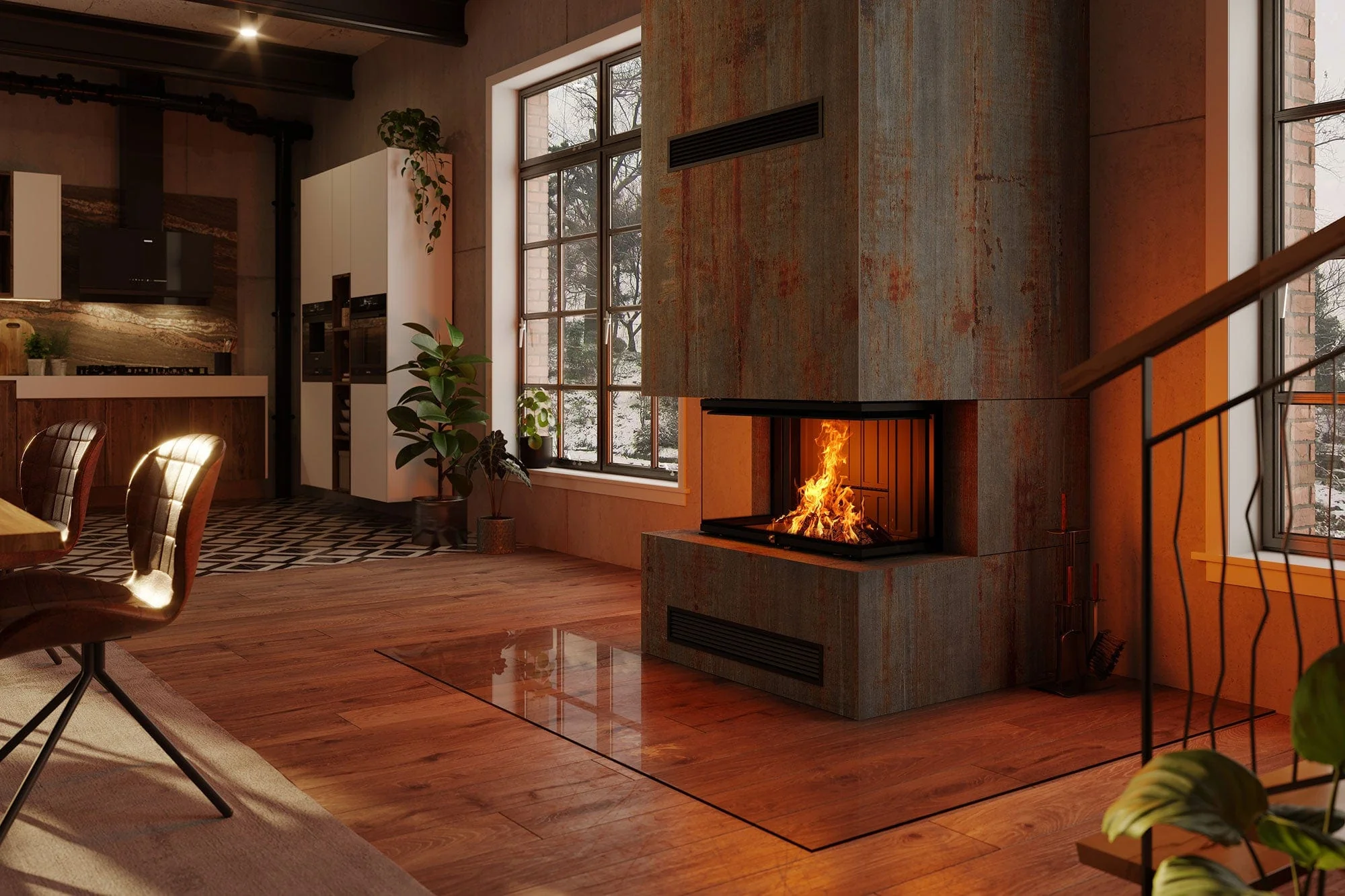 Ambiance Luxus Bay 32 Zero-Clearance Wood Fireplace - Image 3