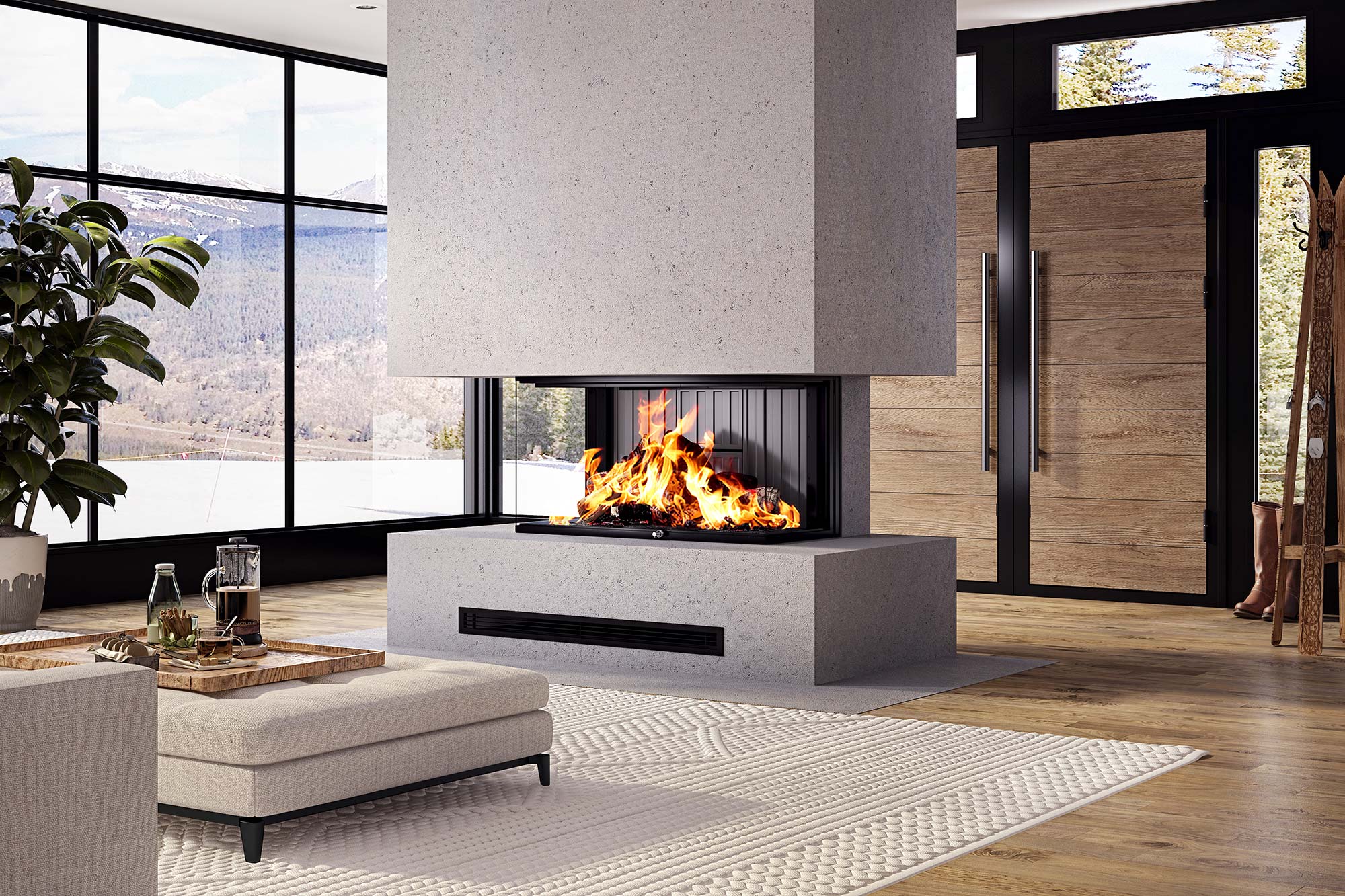 Ambiance Luxus Bay 40 Zero-Clearance Wood Fireplace - Image 2