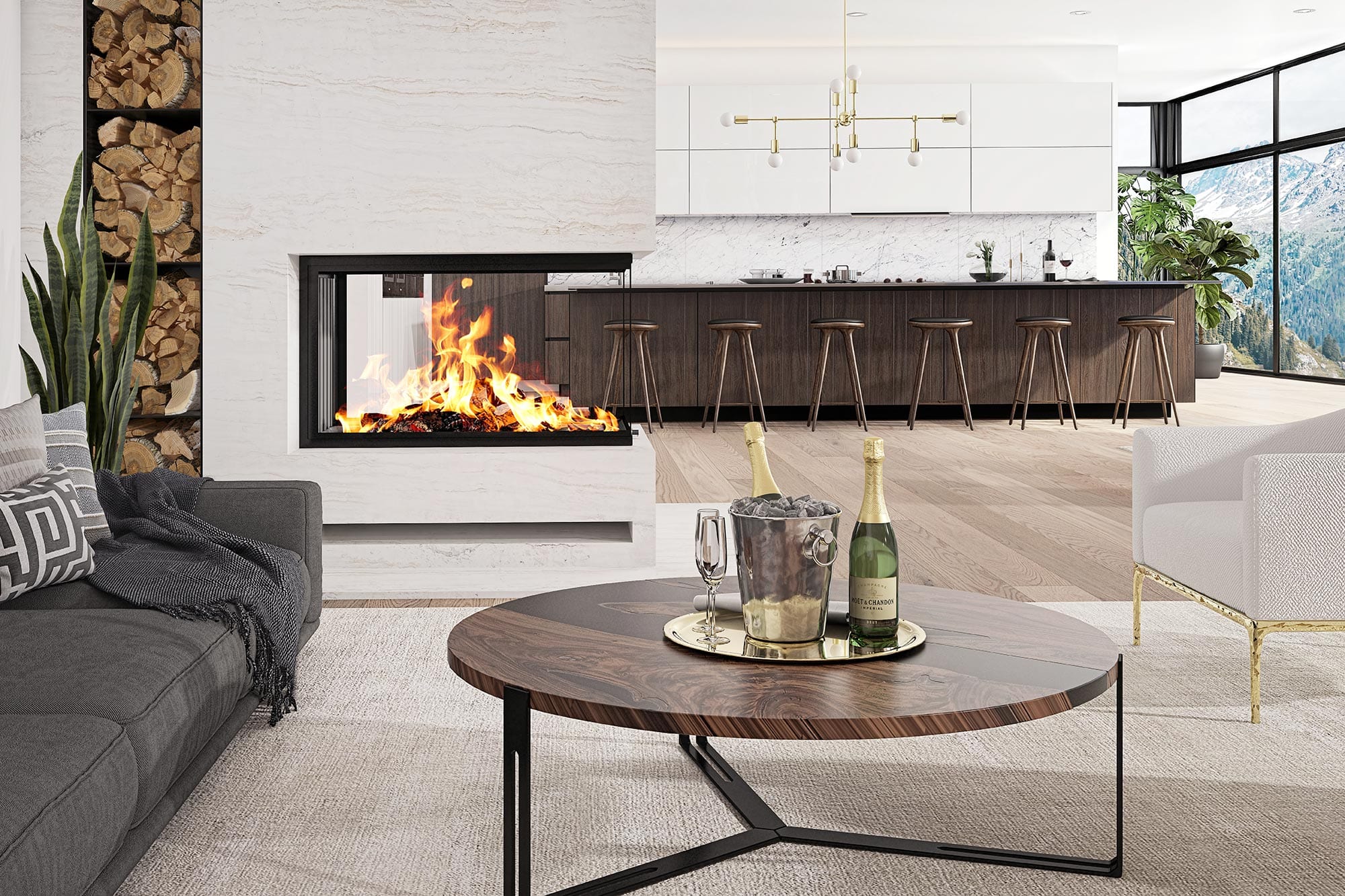Ambiance Luxus Pier 36 Zero-Clearance Wood Fireplace - Image 2