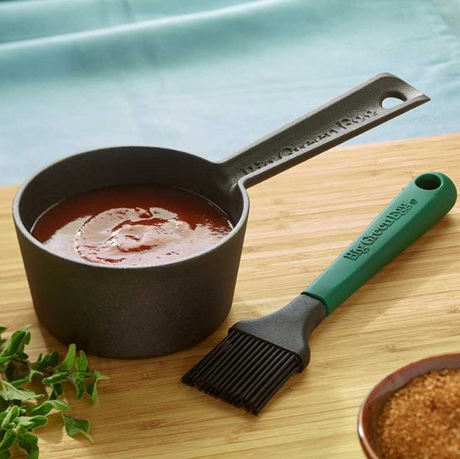 Big Green Egg 117663 Cast-Iron Sauce Pot w/ Brush - Image 2