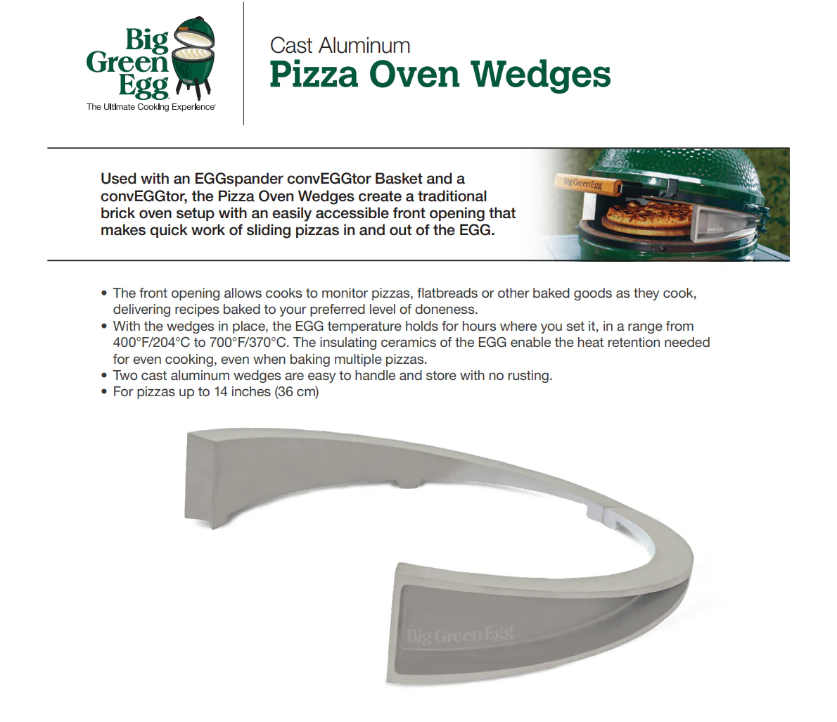 Big Green Egg Pizza Oven Wedges (Large) - 128027 - Image 3
