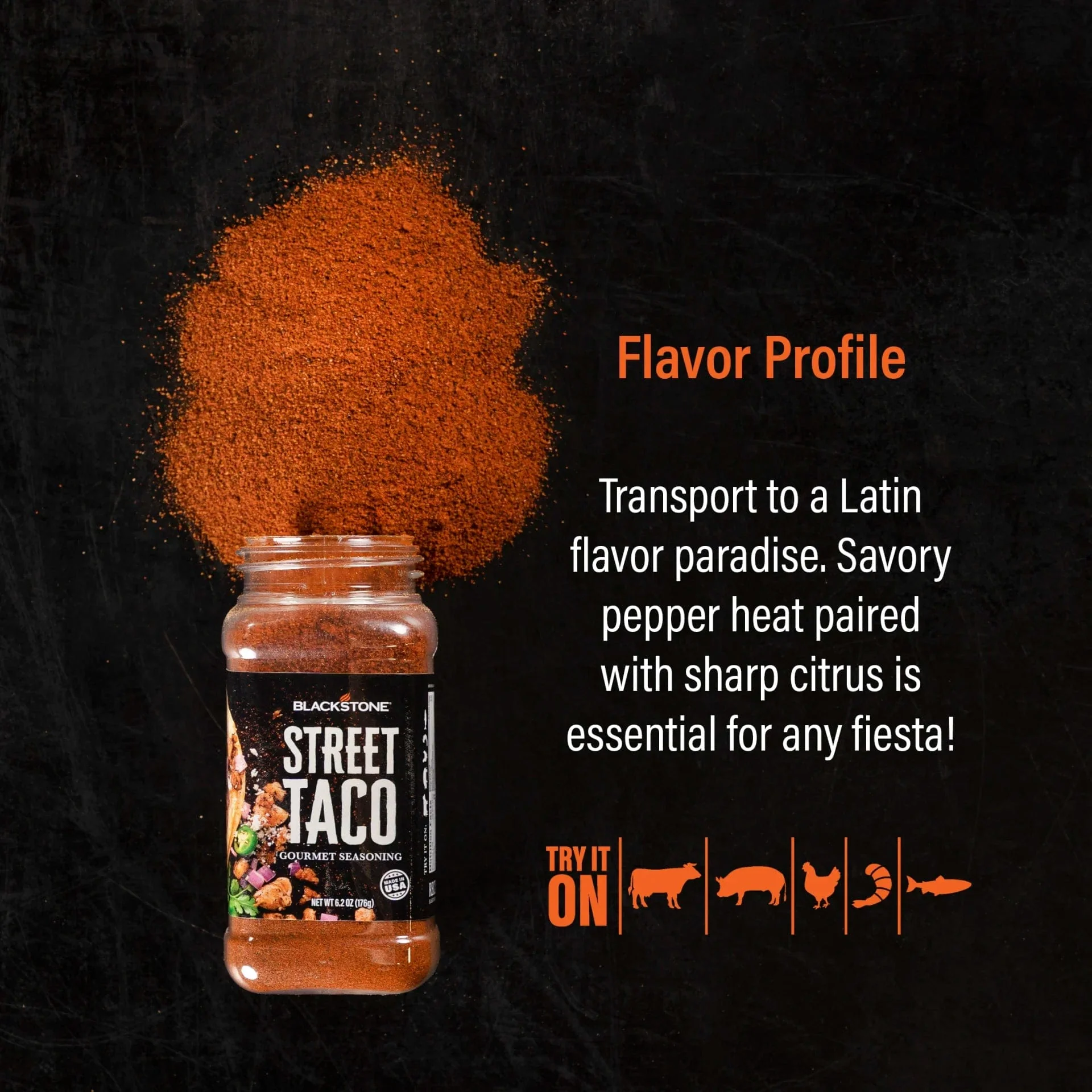 Blackstone Street Taco Seasoning (6.2 oz.) - 4134 - Image 4