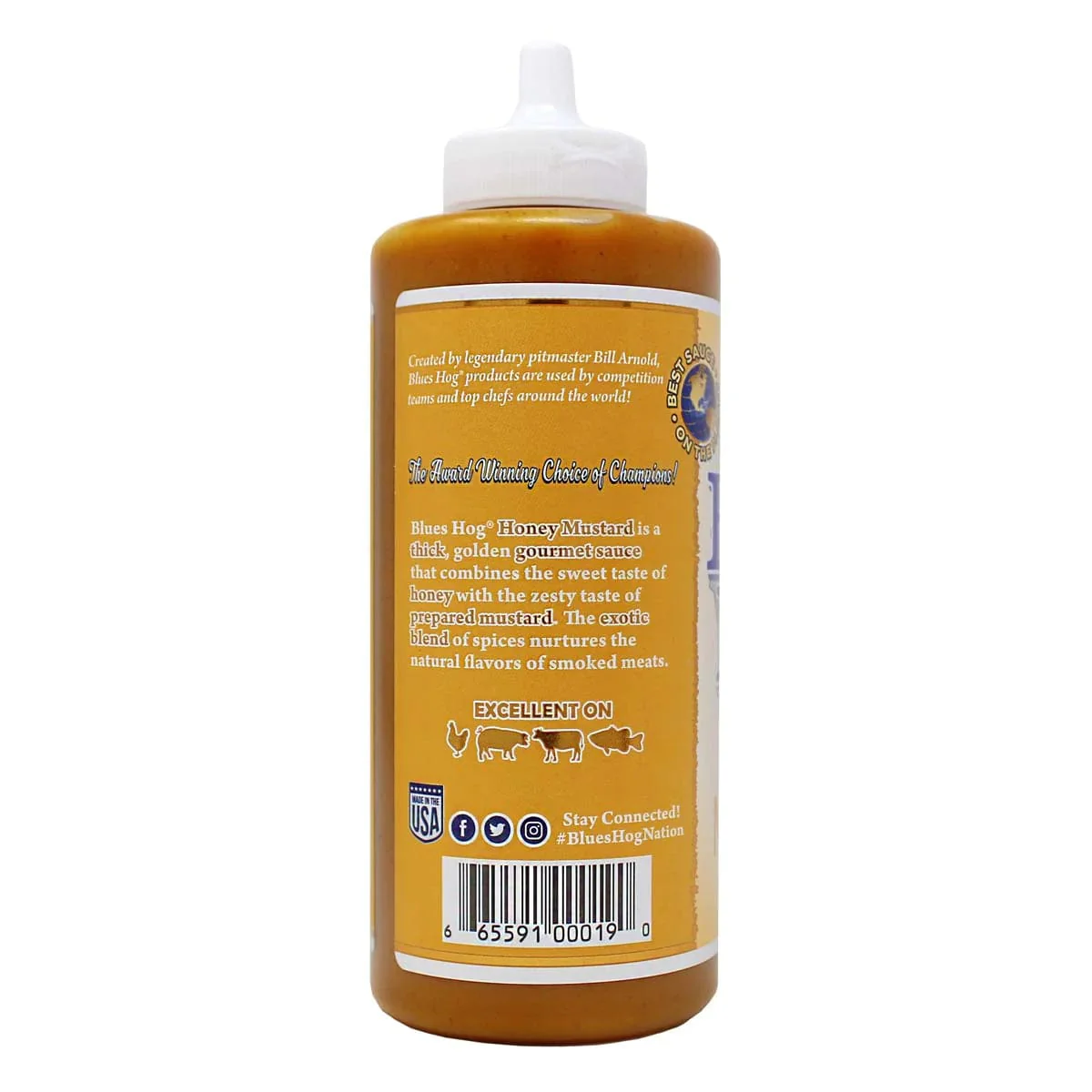 Blues Hog Honey Mustard BBQ Sauce Squeeze Bottle (24 oz.) - 70310 - Image 2