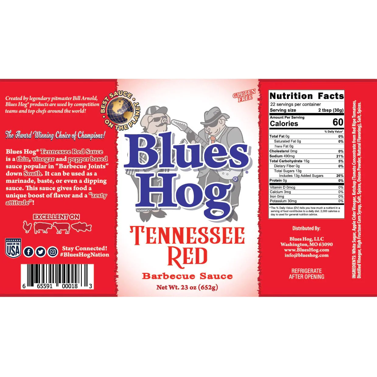 Blues Hog Tennesee Red BBQ Sauce Squeeze Bottle (24 oz.) - 70210 - Image 4