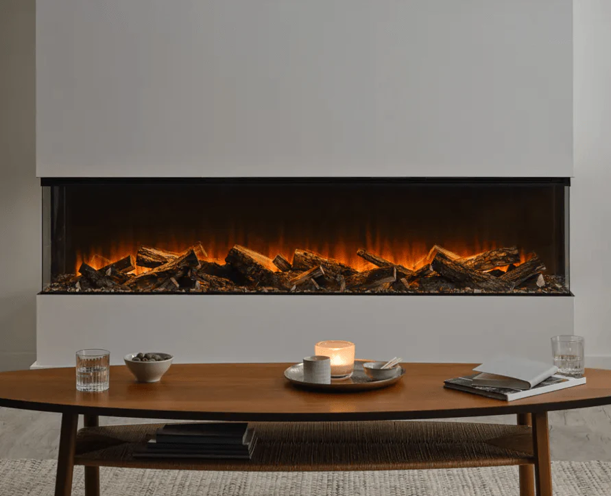 British Fires New Forest 75" Electric Fireplace (Black Edition)