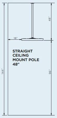 Bromic Eclipse Electric Ceiling Pole (48" Straight) - BH3230005