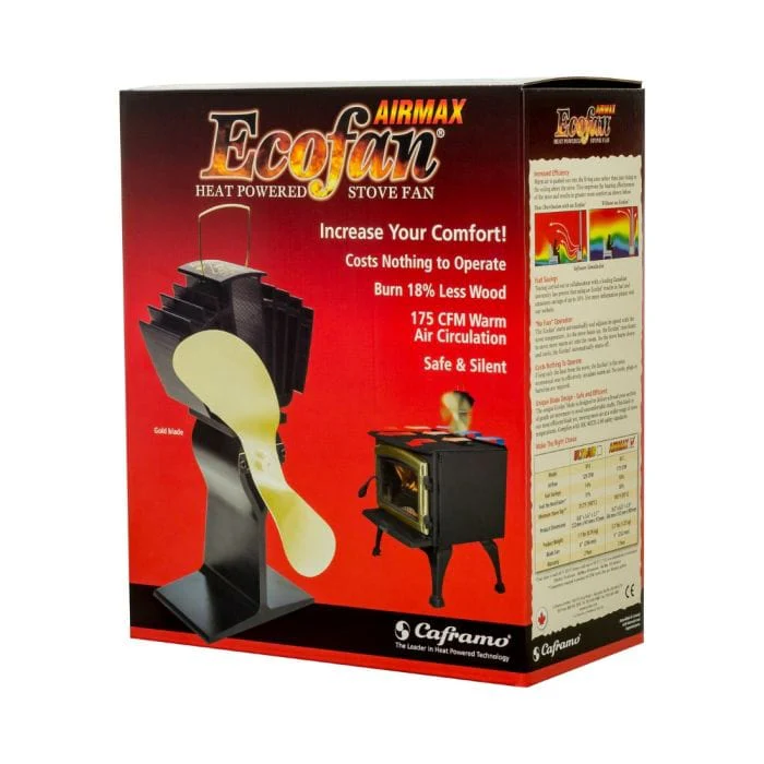 Caframo Ecofan UltrAir 175 CFM Wood Stove Fan (Gold) - 812AMBBX - Image 3