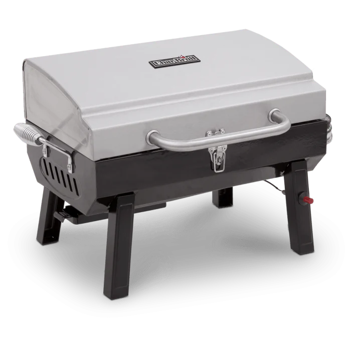 Char Broil 1-Burner Portable Propane Gas Grill in Stainless Steel