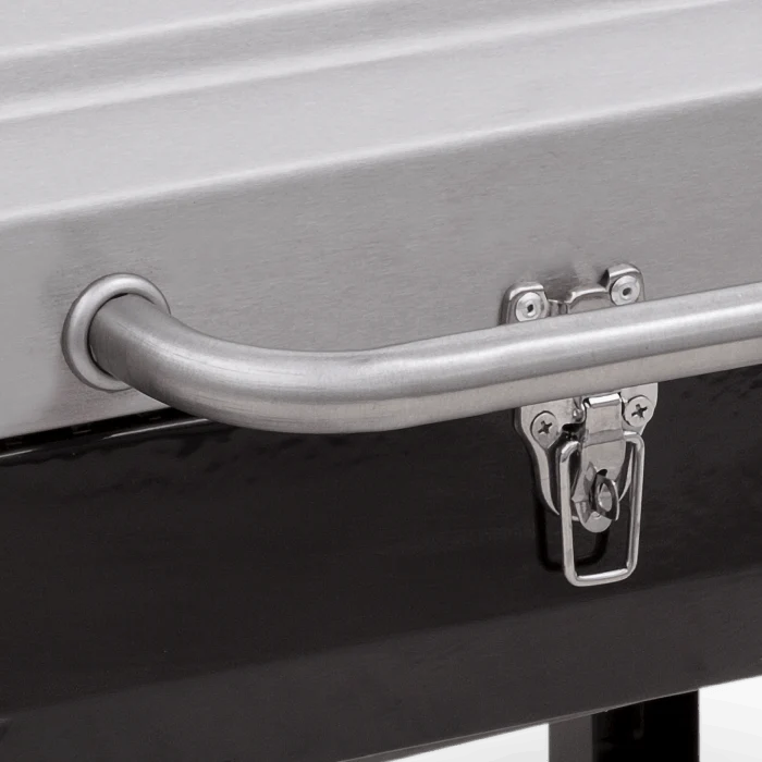 Char Broil 1-Burner Portable Propane Gas Grill in Stainless Steel - Image 2