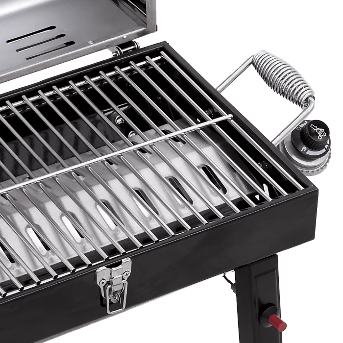 Char Broil 1-Burner Portable Propane Gas Grill in Stainless Steel - Image 3