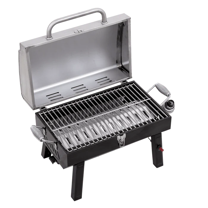 Char Broil 1-Burner Portable Propane Gas Grill in Stainless Steel - Image 5