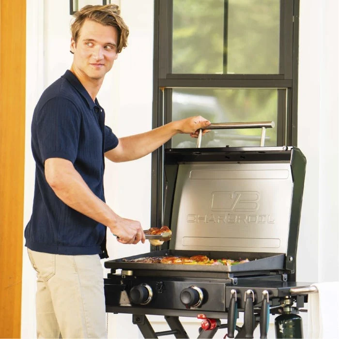 Char Broil Performance Series 22" Folding Cart 2 Burner Portable Propane Gas Griddle - Image 13