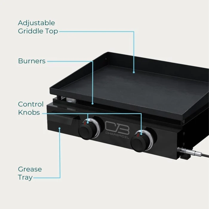 Char Broil Performance Series 22" Portable Tabletop 2 Burner Propane Gas Griddle - Image 14