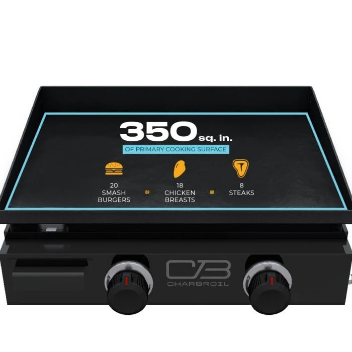 Char Broil Performance Series 22" Portable Tabletop 2 Burner Propane Gas Griddle - Image 8