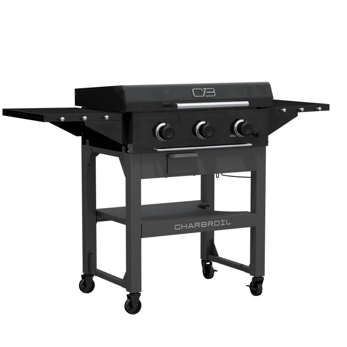 Char Broil Performance Series 28" XL Propane Gas Griddle With Cart 3 Burner Flat Top Grill - Image 3