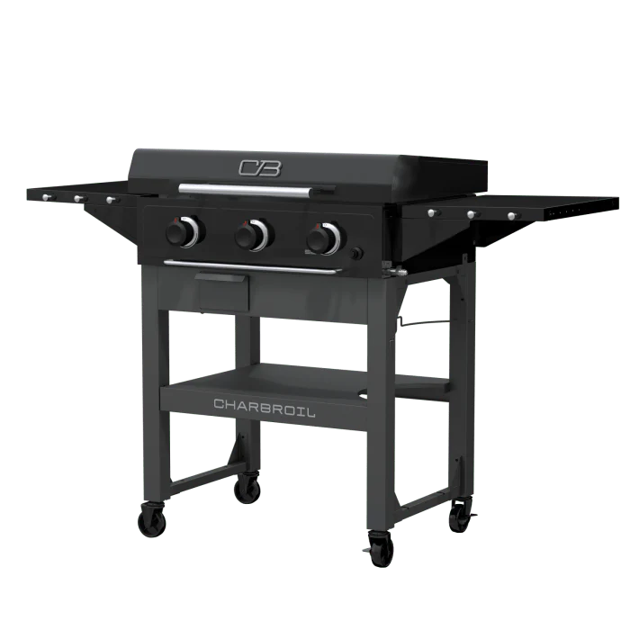 Char Broil Performance Series 28" XL Propane Gas Griddle With Cart 3 Burner Flat Top Grill - Image 4
